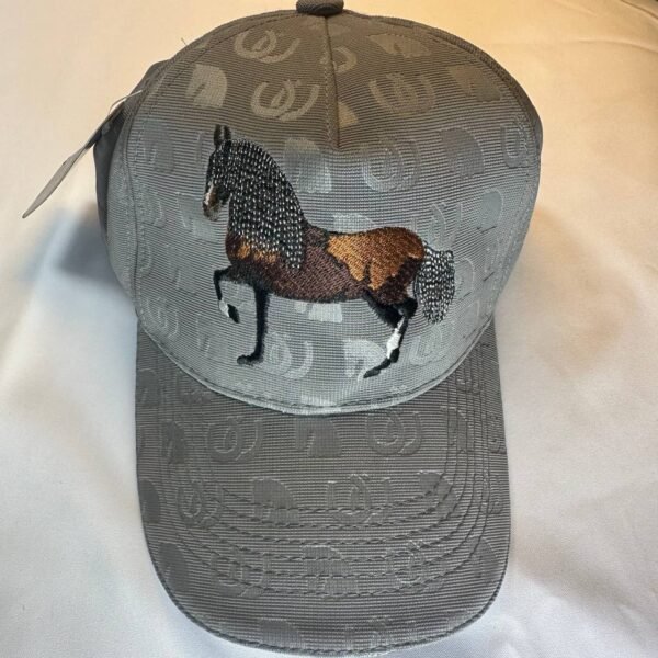 Gorra Griss en dril, color gris, bordada