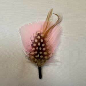 Adorno de Plumas "Cuarzo Rosa"